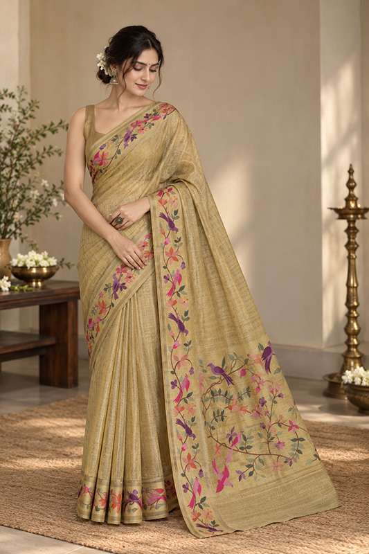 Blended Tussar & Tissue