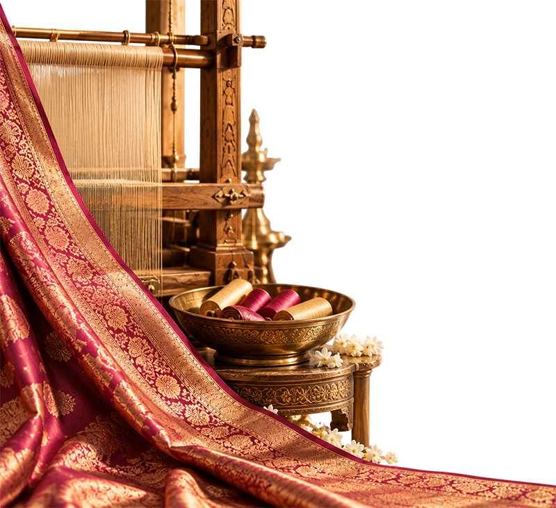 Handloom weaving setup